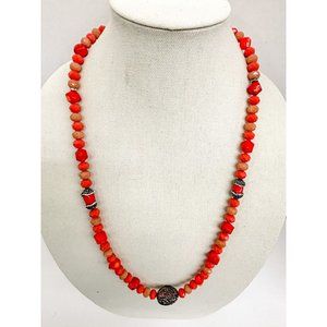 Authentic Coral-like appearance WITH Dazzling Druzy Stone Centerpiece